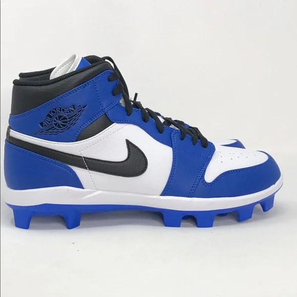 Air Jordan 1 Retro MCS Baseball Cleats Game Royal Black AV5353-411 - Size 11 - Picture 12 of 14